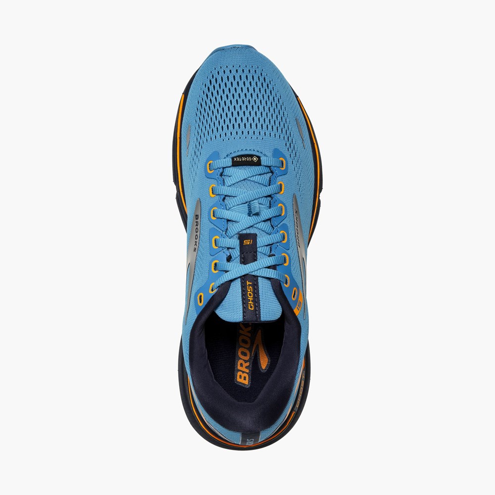 Chaussures Running Route Brooks Ghost 15 GTX Bleu Marine Grise Homme | NRX-2891443